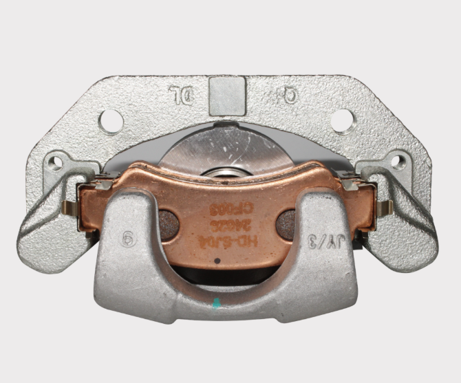 CF Moto 520 ATV Front Brake Caliper with copper pad carrier, OEM 9DQV0813003200 fits 520 Series