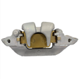 Brake Caliper Front Left, gray with gold-toned inner hardware and exposed mounting ears