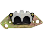 Brake caliper front-right for Polaris Ranger; ATV City brand, silver caliper with bronze mounting plate