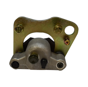 Brake caliper front-right for Polaris ATV with gold mounting bracket and gray body