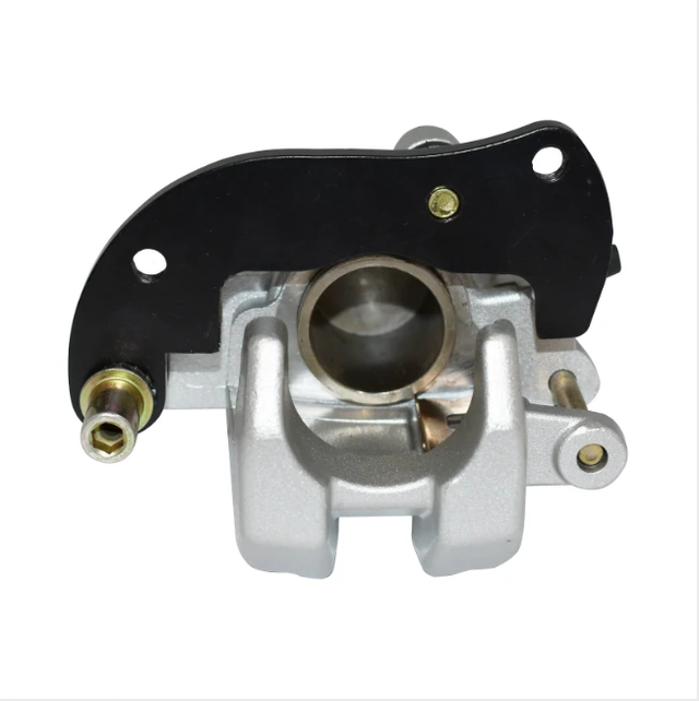 Brake Caliper rear right for Yamaha YFM550/YFM700 Grizzly/Kodiak, ATV City; black mounting bracket, silver body