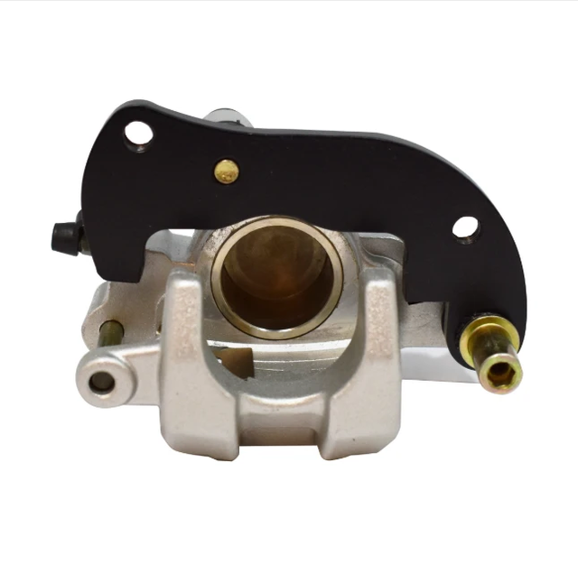 Brake Caliper Front Left for Yamaha YFM550 Grizzly and YFM700 Kodiak (2009-2015), silver with black mounting plate