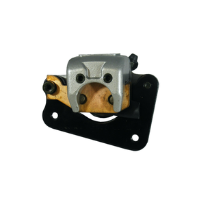 Rear brake caliper for Yamaha Kodiak YFM 400/450 (2000–2004), silver with black mounting bracket, ATV City