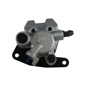 Right Hand Brake Caliper Replacement for Arctic Cat, Honda, Suzuki & Yamaha ATVs; silver with black mounting bracket
