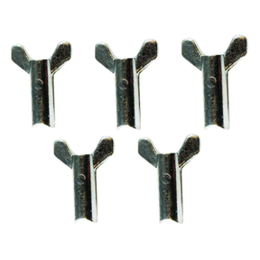 Wing-type brake adjust nuts, 5-pack, chrome finish, for Honda TRX 90-500 drum brakes, ATV City