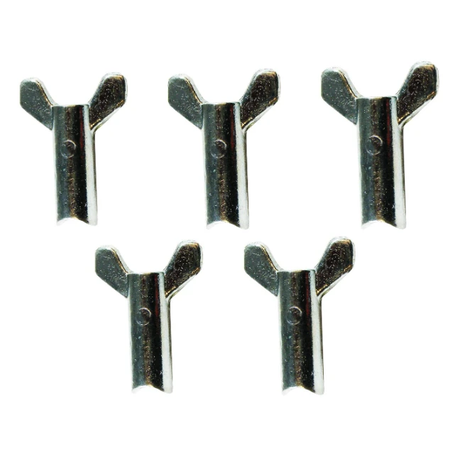 Wing-type brake adjust nuts, 5-pack, chrome finish, for Honda TRX 90-500 drum brakes, ATV City