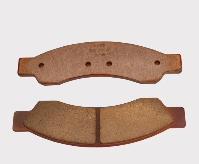 Brake pads, DGT Agri Hyper Disc Pad Set O7020 Front for Can-Am Maverick R 2024–2025, 2-piece copper-brown