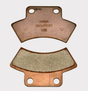 Rear brake pads set, copper-colored with Hyper label; fits Polaris Trail Blazer 1990-1998, Trail Boss 1998-1999, Big Boss 1989-1993.