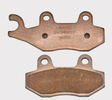 Brake pad set (2) copper-colored for Kawasaki KLF300 Bayou 1989-2005, KLF300B 1993, Suzuki Quadzilla; ATV City