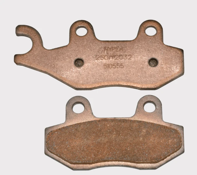 Brake pad set (2) copper-colored for Kawasaki KLF300 Bayou 1989-2005, KLF300B 1993, Suzuki Quadzilla; ATV City