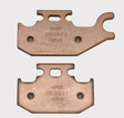Brake pads front-right for Suzuki King Quad 2008–2022; copper-colored Hyper stamped pair
