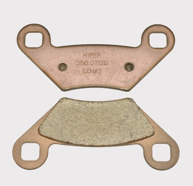 Brake pads set for Polaris Sportsman 550/800/850 XP, Hyper copper backing plates with friction material (2 pcs)