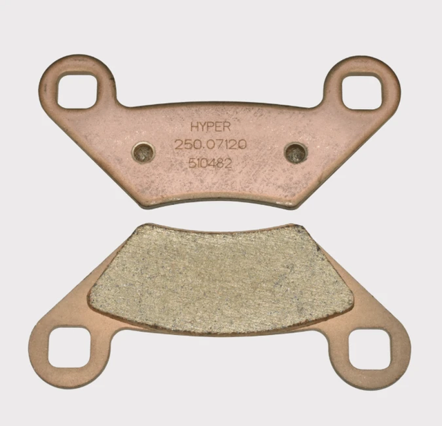 Brake pads set for Polaris Sportsman 550/800/850 XP, Hyper copper backing plates with friction material (2 pcs)