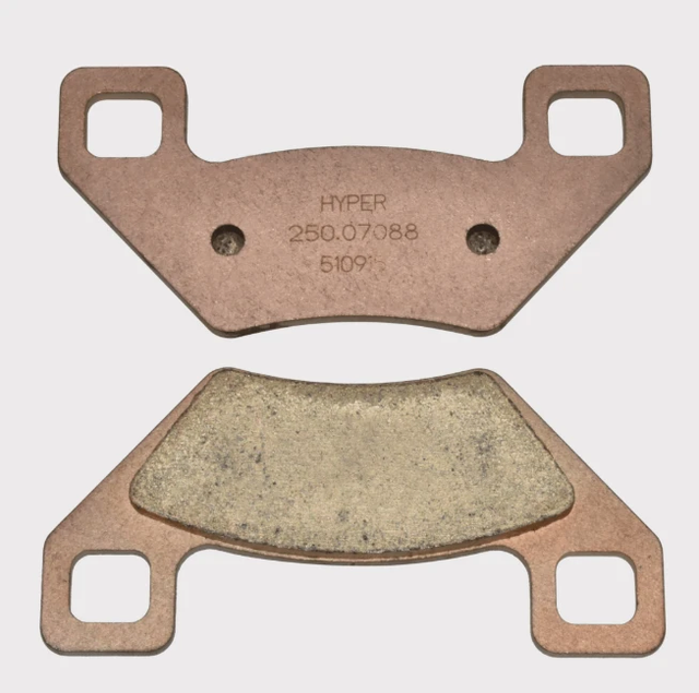 ATV brake pads pair with copper backing plates for front and rear, fits KYMCO 450 Maxxer 2010-2015 Arctic Cat 250/300