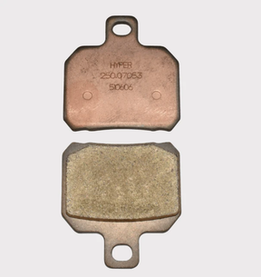 Brake pads by Hyper for Ausa M50D and Bombardier Traxter XL/XT 1999–2001, front & rear, copper backing plates, ATV City