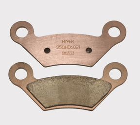 Two copper-colored brake pads for John Deere Gator 620/625/850/855, front and rear replacement kit