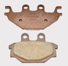 Brake pads set (2) with copper backing plates for Adly Cross 220, Hurricane 280, Canyon 280/300, 2008-2009; ATV City