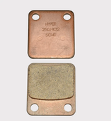 Front brake pads set (2) with copper backing plates; for ATV KVF 300/360 and Suzuki Ozark/LT F Eiger models