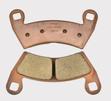 Front brake pad pair for Polaris Ranger by ATV City, copper backing plates with friction material