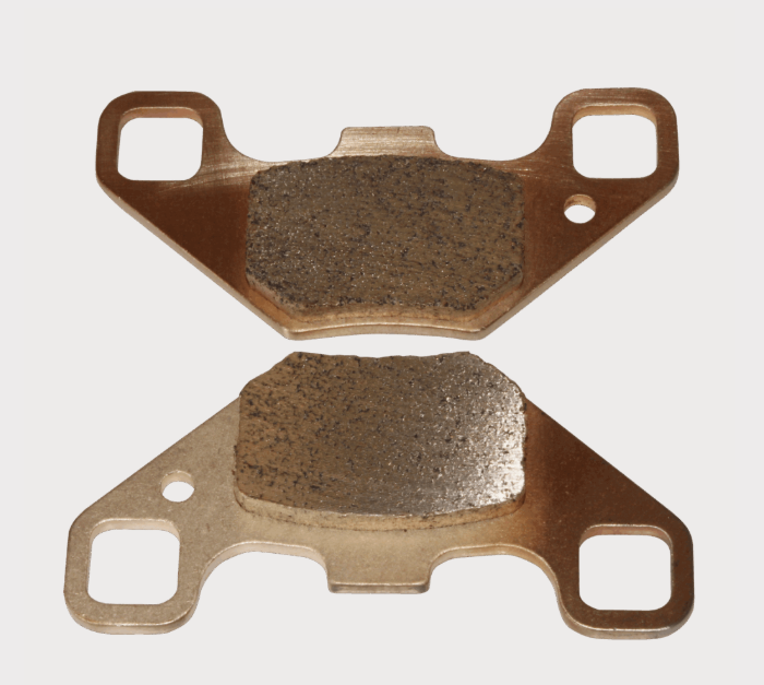 DB2034 Polaris Phoenix 170 brake pad set for front & rear (2009–2021); 2 copper-backed pads shown