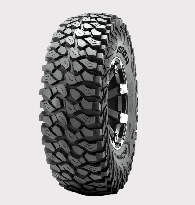 Obor RocScraper mud-terrain ATV tire, 35x10R15, rugged black rubber with OBOR logo