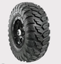 Duro Frontier DI-2037 27x11x12 ATV/UTV tire on black rim with rugged mud-terrain tread