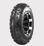 Obor WP05 Advent MX S soft ATV tire, 20x6x10, 4-ply with rugged knobby tread mounted on wheel