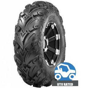 Obor WU06 Mudsling ATV Tire, 24x10x12, 8-ply, black mud-terrain tread