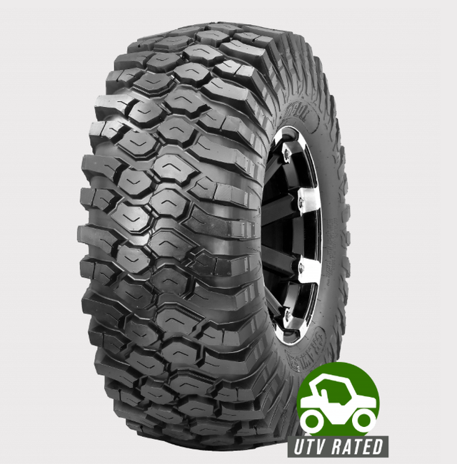 Obor P3057 crawler ATV tire 30x10R15, 8-ply all-terrain, E-marked, UTV rated badge shown