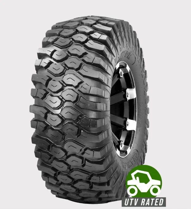 Obor P3057 crawler ATV tyre, black 25x10R12, 8-ply radial with UTV rated badge