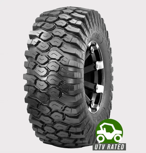 ATV Tire Obor 25x8R12, 8-Ply P3057 Crawler with aggressive off-road tread, UTV Rated