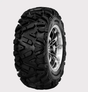 Forerunner 26x12x12 6-ply ATV tire on a silver wheel with rugged knobby tread.