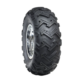 Duro HF274 25x12x9 ATV tire with heavy-duty off-road tread on a chrome wheel