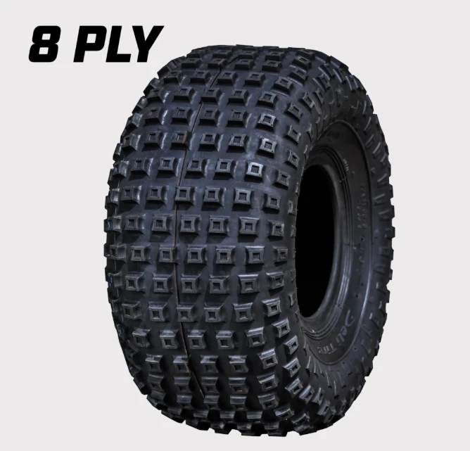 Deli 22x11x8 ATV knobby tire, 8-ply, all-terrain mud/sand tread, load index 84J