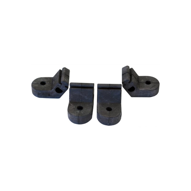 Fimco pump mounting feet, pack of 4, black plastic OEM replacement for High Flo 12V centrifugal pumps.