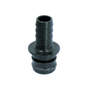 Fimco hose barb fitting, 1/2-inch straight port, black plastic sprayer part
