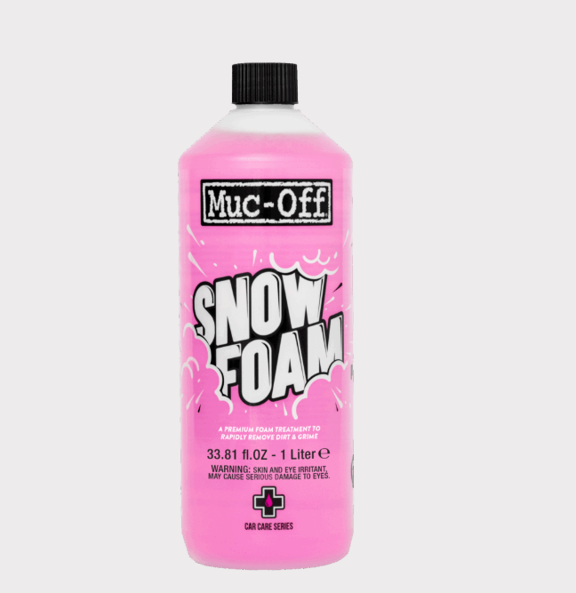 Muc-Off Snow Foam 1L Premium Foam Cleaner For Dirt Removal Safe On Wax And Sealant Neutral PH Cranberry Scent UK