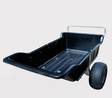 Hyper ATV trailer, black 680kg capacity, heavy-duty utility trailer for ATVs UK with optional greedy boards