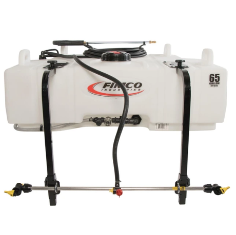 Fimco UTV Sprayer 65 Gallon with 30ft Boom for ATV, white tank with spray bar