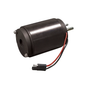 12V motor with shaft for DMS spreader, black cylindrical body with red/black wires
