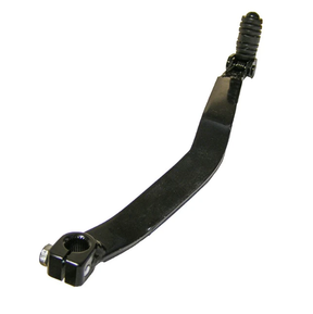 Gear shift lever for Kawasaki KLF 220 (1988–2002) and KLF 250 (2003–2011) ATVs, black metal with rubber boot.