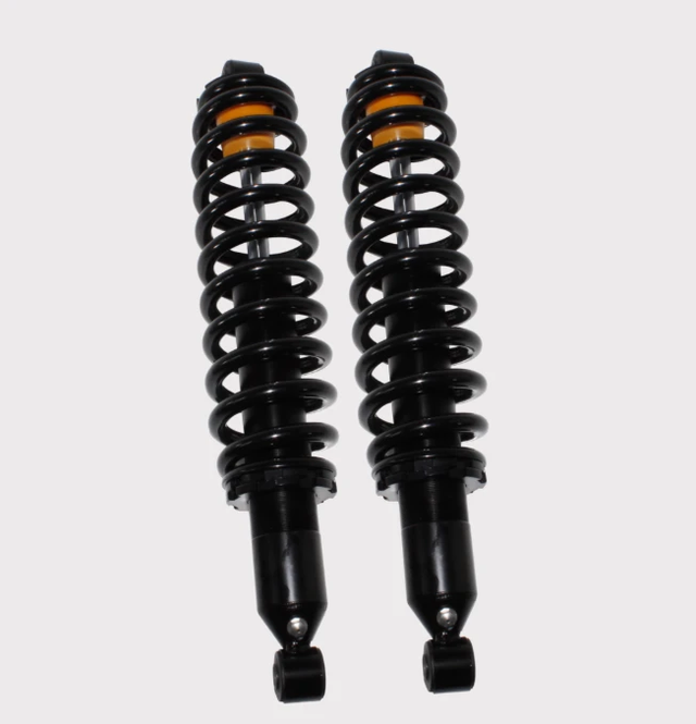 Hyper Pair Front Shocks for John Deere Gator 855D AM142426, black with orange springs