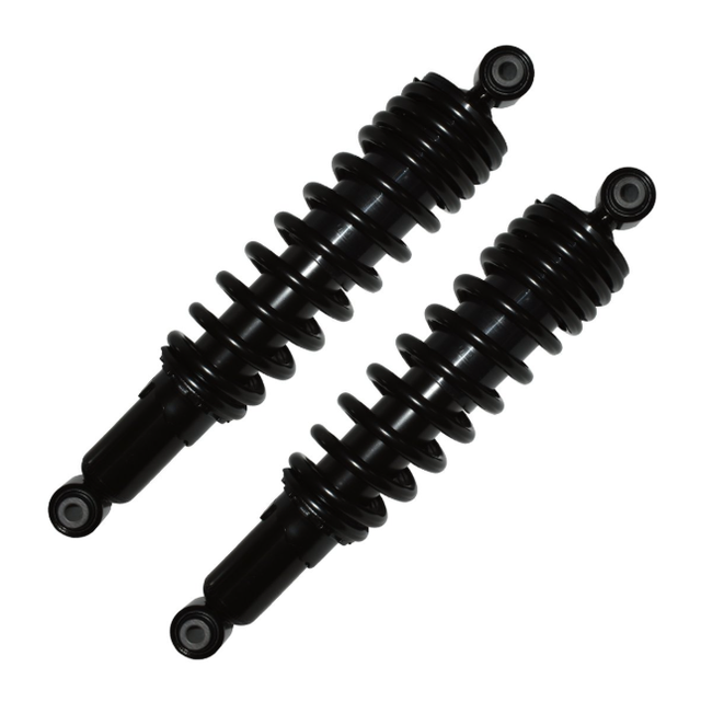 Hyper front shock absorbers pair for Yamaha Grizzly 450 2011-2014, black aftermarket gas shocks, direct-fit
