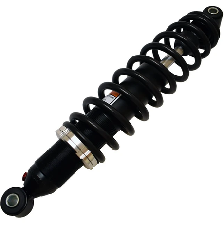 Hyper Front Shock Absorber for Yamaha Grizzly 700/550 ATV; black, preload-adjustable.