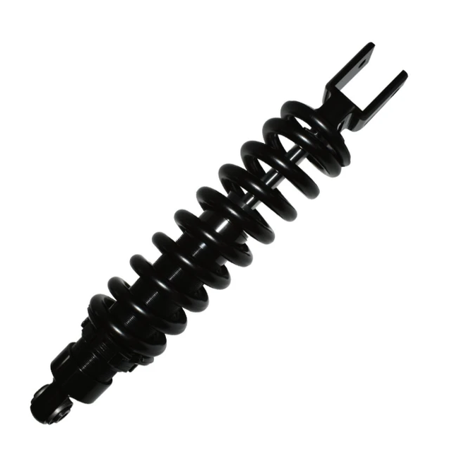 Hyper rear shock absorber with coil spring, black finish; fits Honda CRF150/CRF230F with adjustable preload