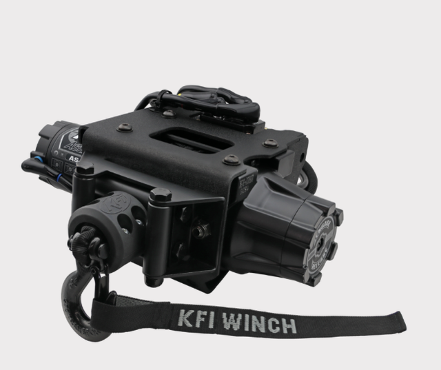 KFI 3500lb front-mount ATV winch kit for Polaris Sportsman Scrambler ATV with mounting hardware