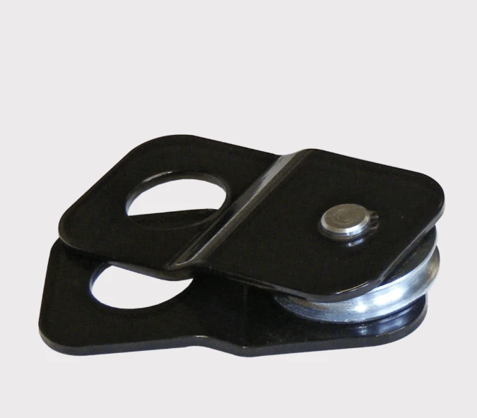 KFI snatch block, black powder-coated winch accessory with 1 1/2 inch mount holes