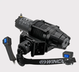 KFI Assault Series 3500lb ATV Winch with synthetic cable, remote, and strap