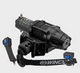 KFI Assault Series 3500lb ATV Winch with synthetic cable, remote, and strap