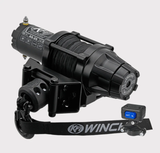 KFI Assault Series 2500lb winch with 50ft synthetic cable and rocker switch for ATV/UTV